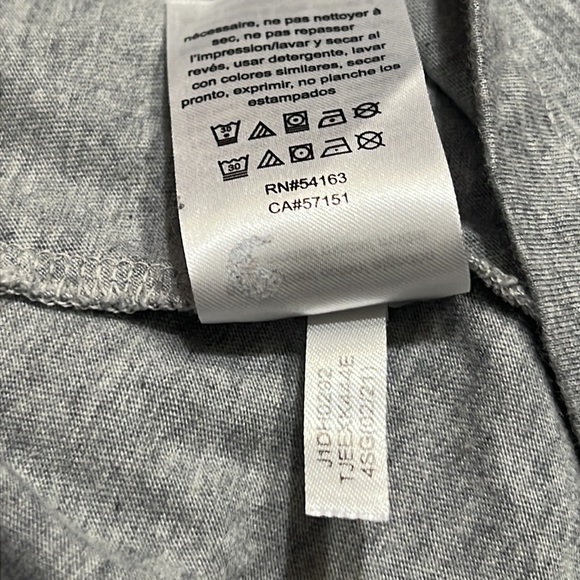 Tommy Hilfiger Heather Grey Heart Short Sleeve T Shirt Sz L - Picture 6 of 9